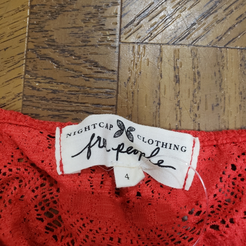 Free people nightcap bralette red lace size 4 nwt - Picture 8 of 8